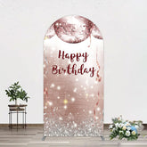 Lofaris Shiny Disco Balls Glitter Birthday Arch Backdrop
